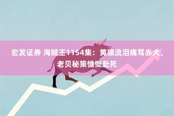 宏发证券 海贼王1154集：黄猿流泪痛骂赤犬，老贝秘策慷慨赴死
